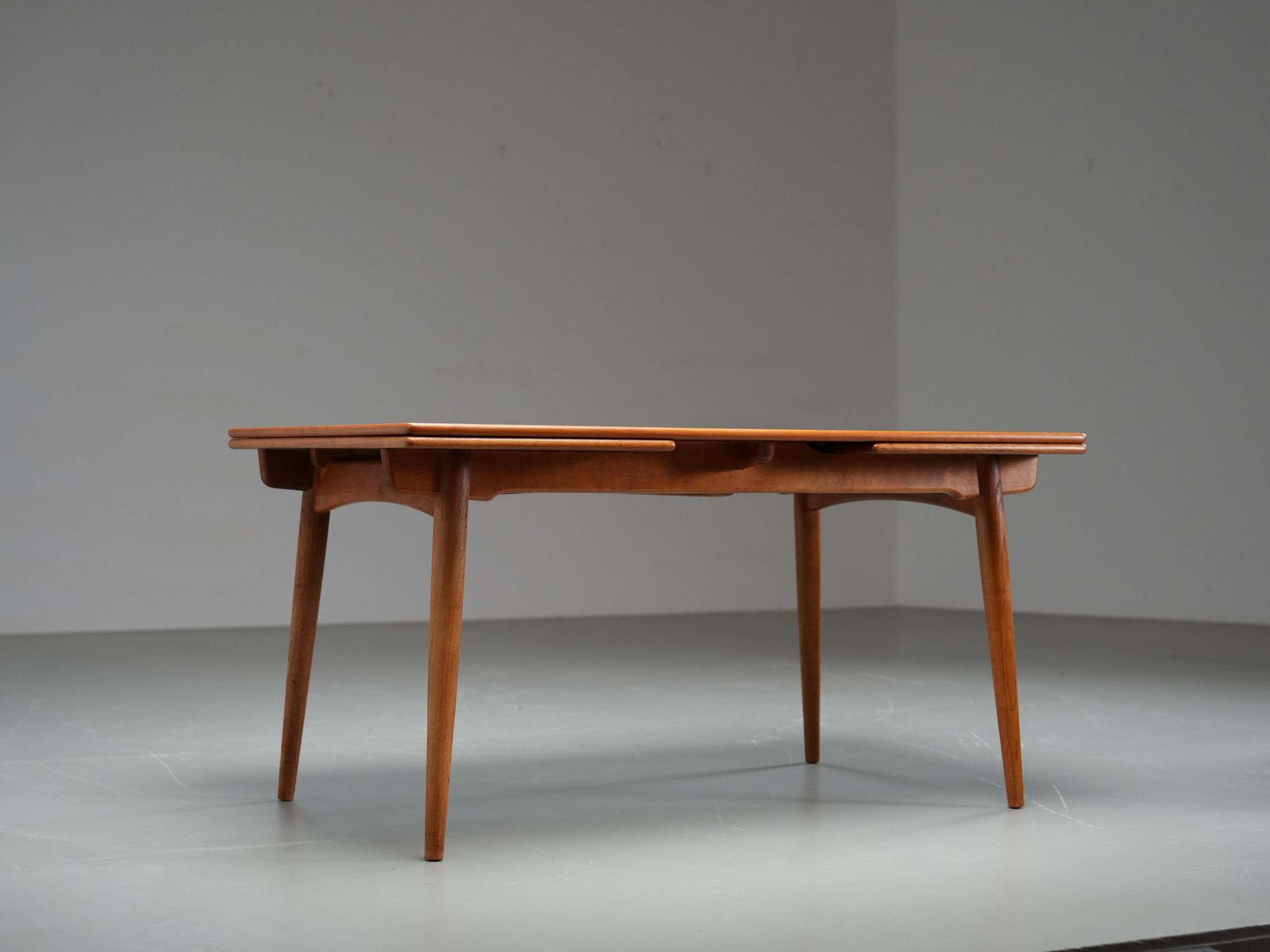 Hans Wegner Teak En Eiken Eettafel 312 Voor Andreas Tuck, Denemarken, Jaren 1960 photo 5534.0