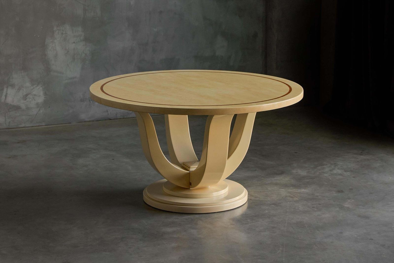 Faux Marble Lacquered Table By Jean Claude Mahey, France, 1970s photo Furniture