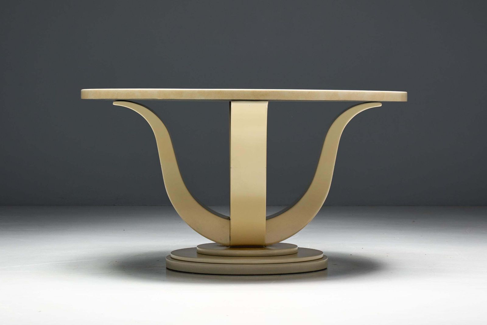 photo vinterior Faux Marble Lacquered Table By Jean Claude Mahey, France, 1970s