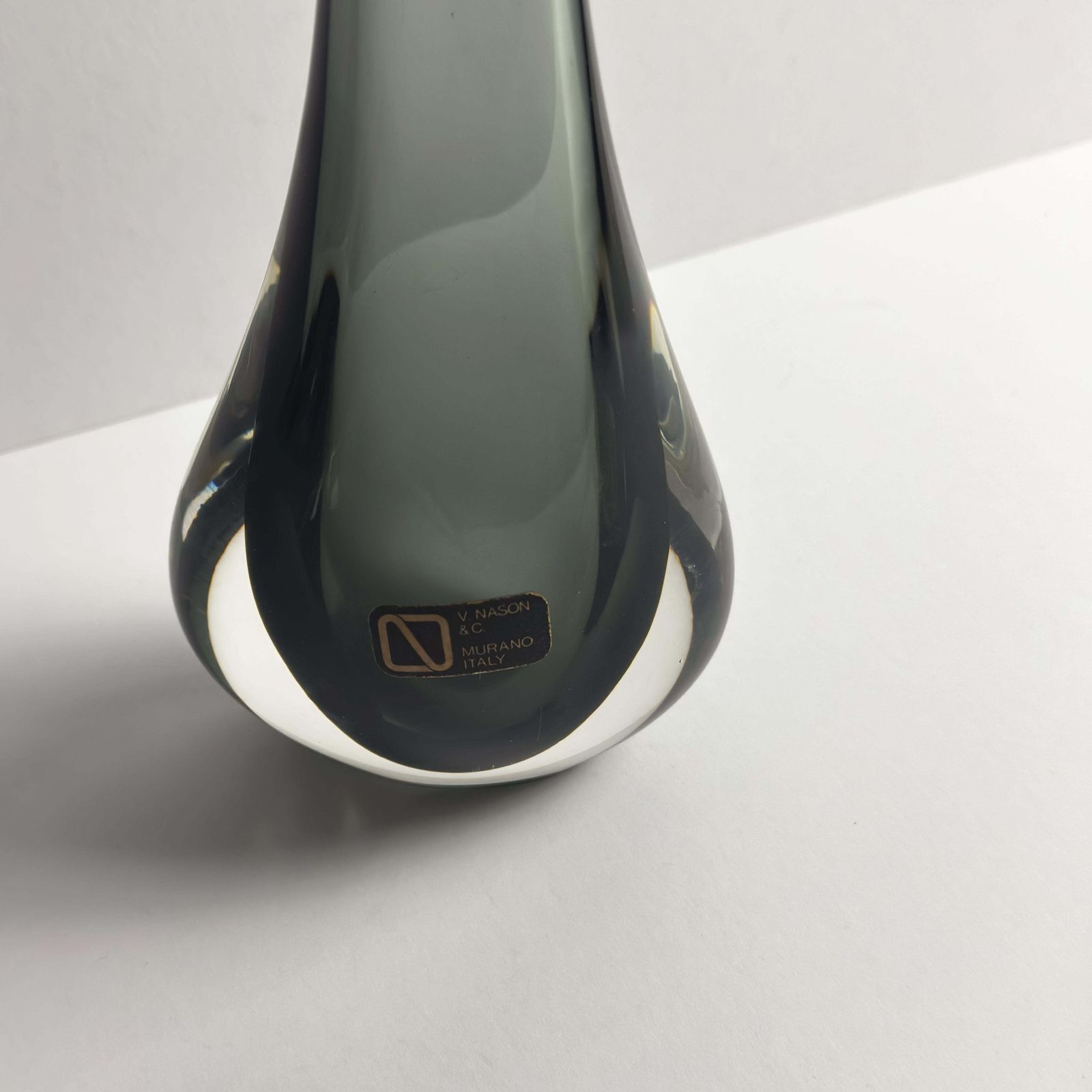 Murano Glass Sommerso Teardrop Solifleur Vase, Vincenzo Nason, Italy, 1970s photo buy