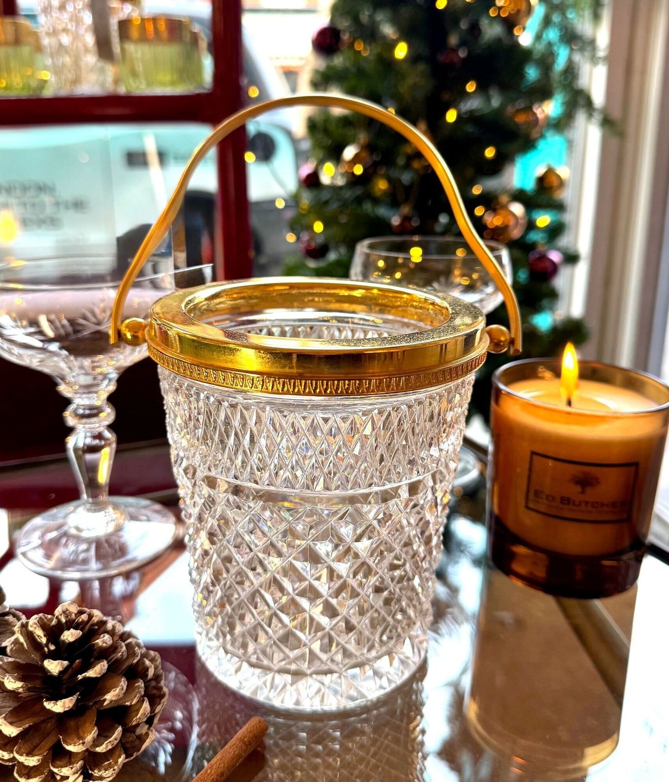 A 1960s Val Saint Lambert Crystal And Glit Ice Bucket photo Home Decor