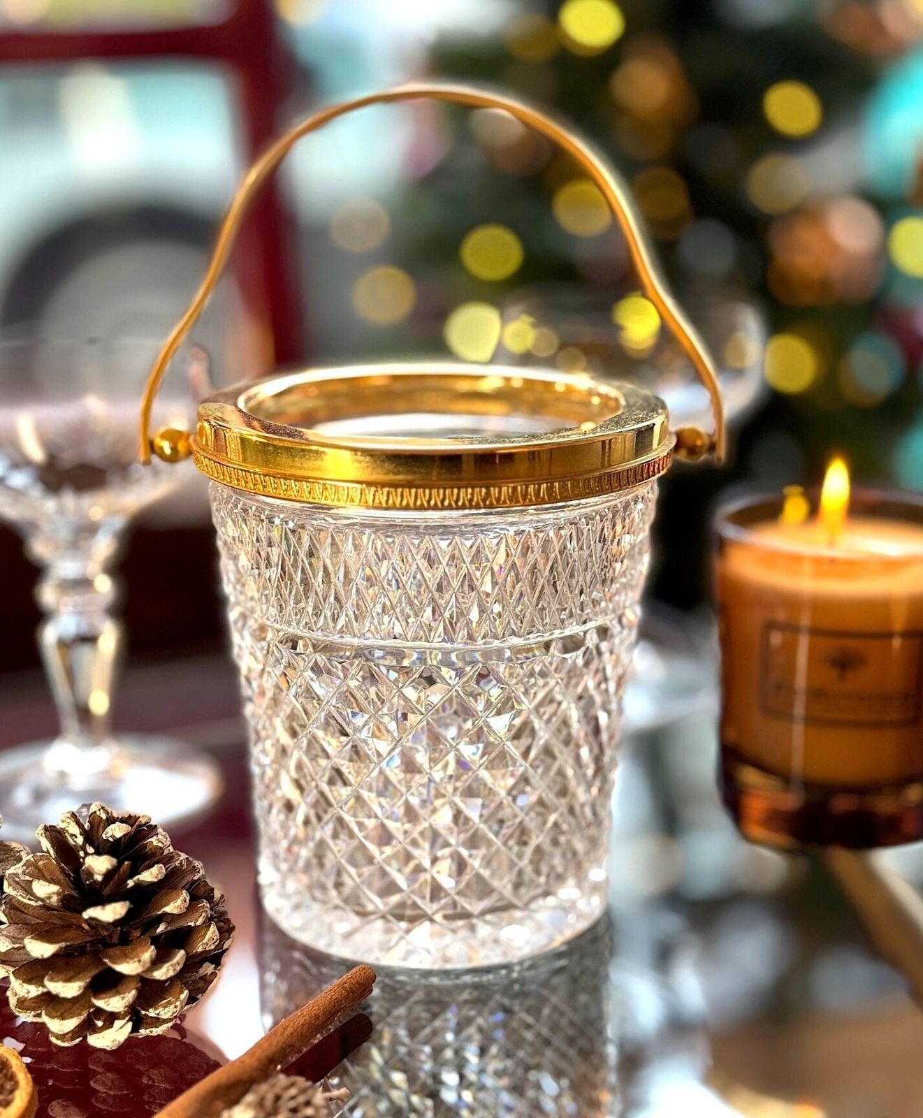 A 1960s Val Saint Lambert Crystal And Glit Ice Bucket photo vinterior