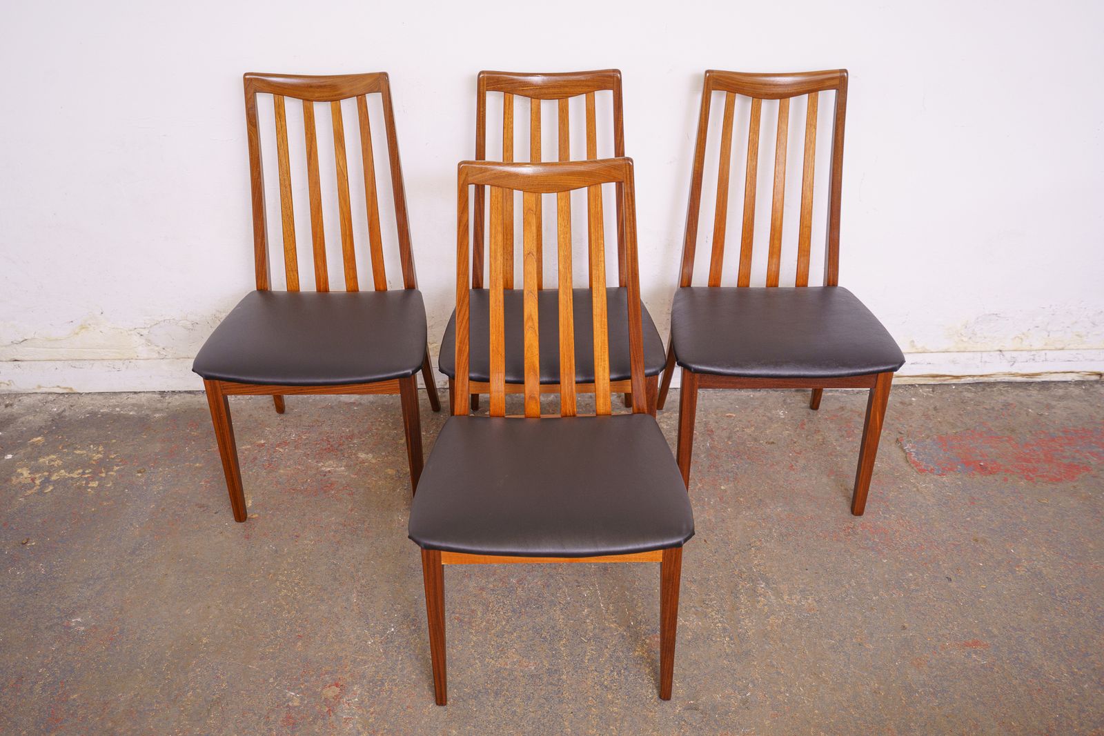 4 G Plan Mid Century Teak Dining Chairs, Newly Upholstered photo 475.0