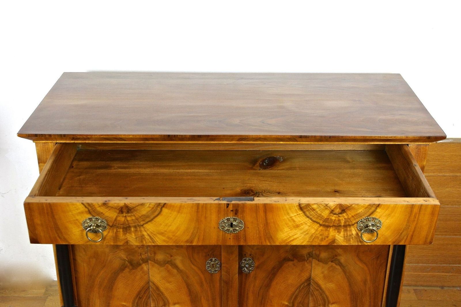 19th Century Biedemeier Nutwood Commode/ Trumeau , Austria Circa 1825 photo Furniture