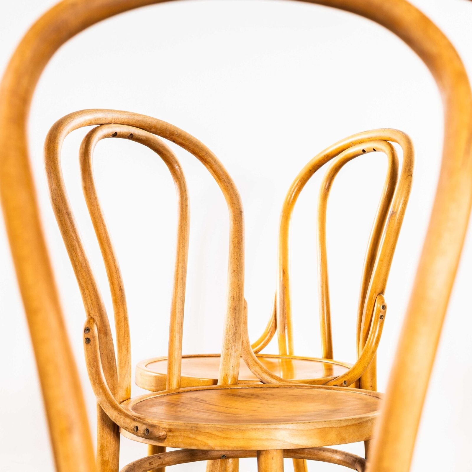 1950’s Blonde Hoopback Bentwood Dining Chairs – Set Of Six photo buy