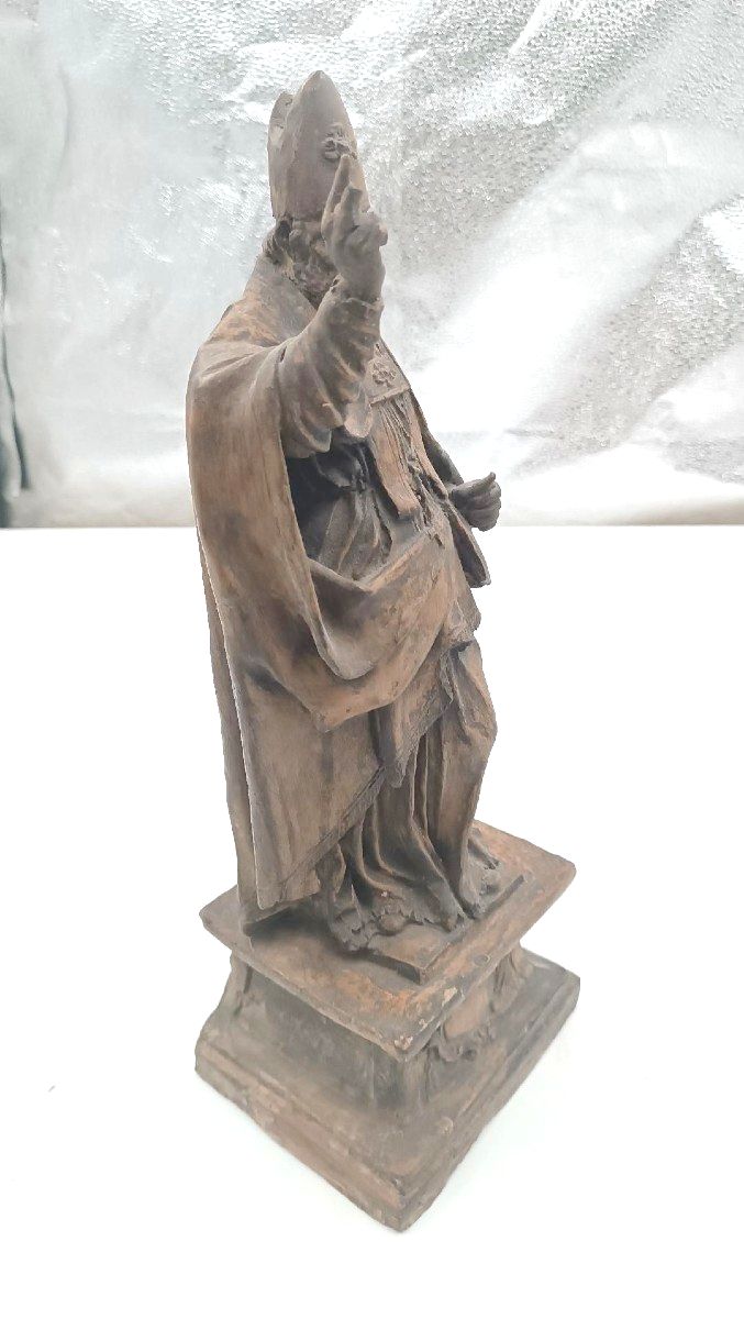 18th Century Terracotta Sculpture St. Petronius Emilian School (Italy) photo Art