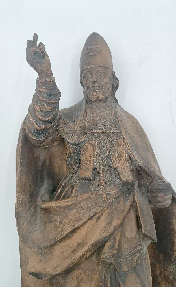 18th Century Terracotta Sculpture St. Petronius Emilian School (Italy) photo buy