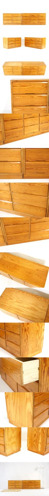 Retro Vintage Danish Low Pine Chest Of Drawers Bank Mid Century 60s 70s 80s Teak photo furniture