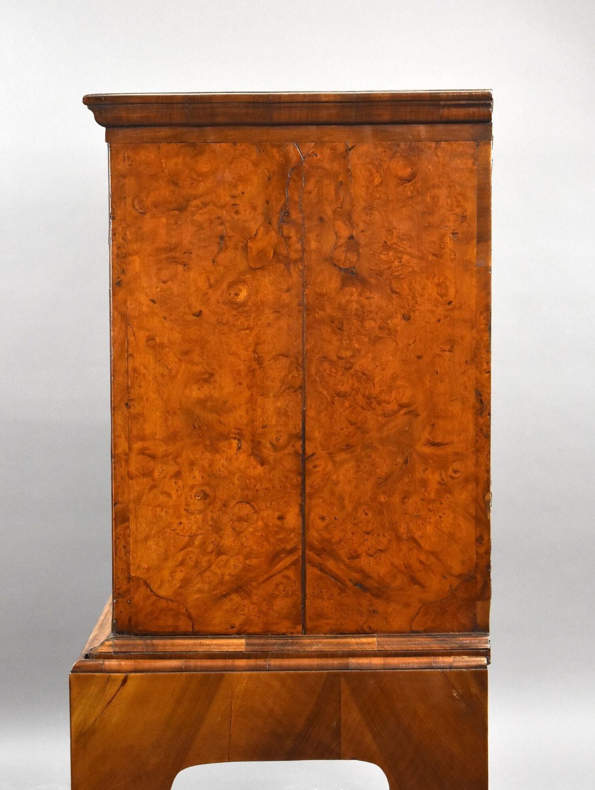Furniture George III Burr Walnut Chest On Stand photo
