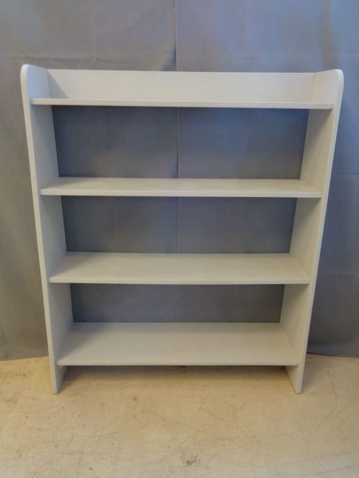 Painted Waterfall Bookcase   4 Shelves photo Furniture