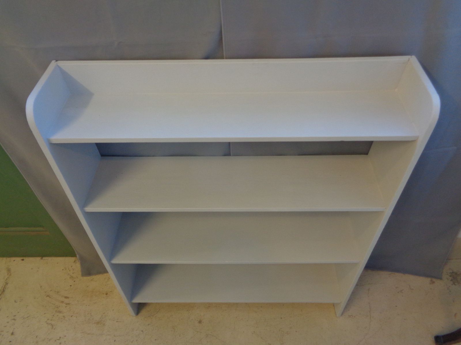 Painted Waterfall Bookcase   4 Shelves photo 85.0