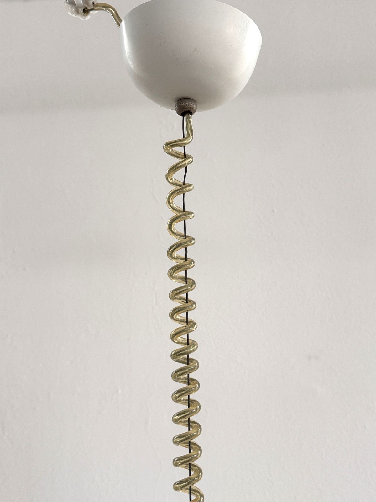Lighting Italian Midcentury Opaline Pendant Light Medusa By Carlo Nason For Leucos, 1970s photo