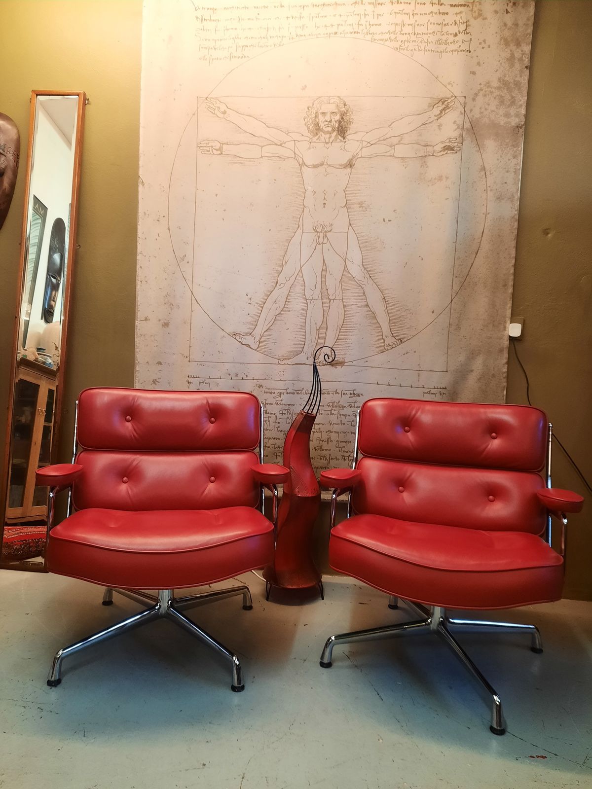 Charles & Ray Eames For Vitra Es105 Time Life Lobby Lounge Chair Upholstered In Leather