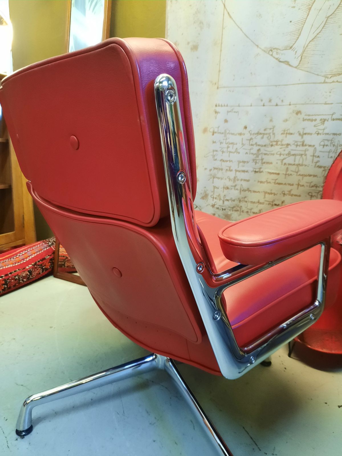 photo for sale Charles & Ray Eames For Vitra Es105 Time Life Lobby Lounge Chair Upholstered In Leather