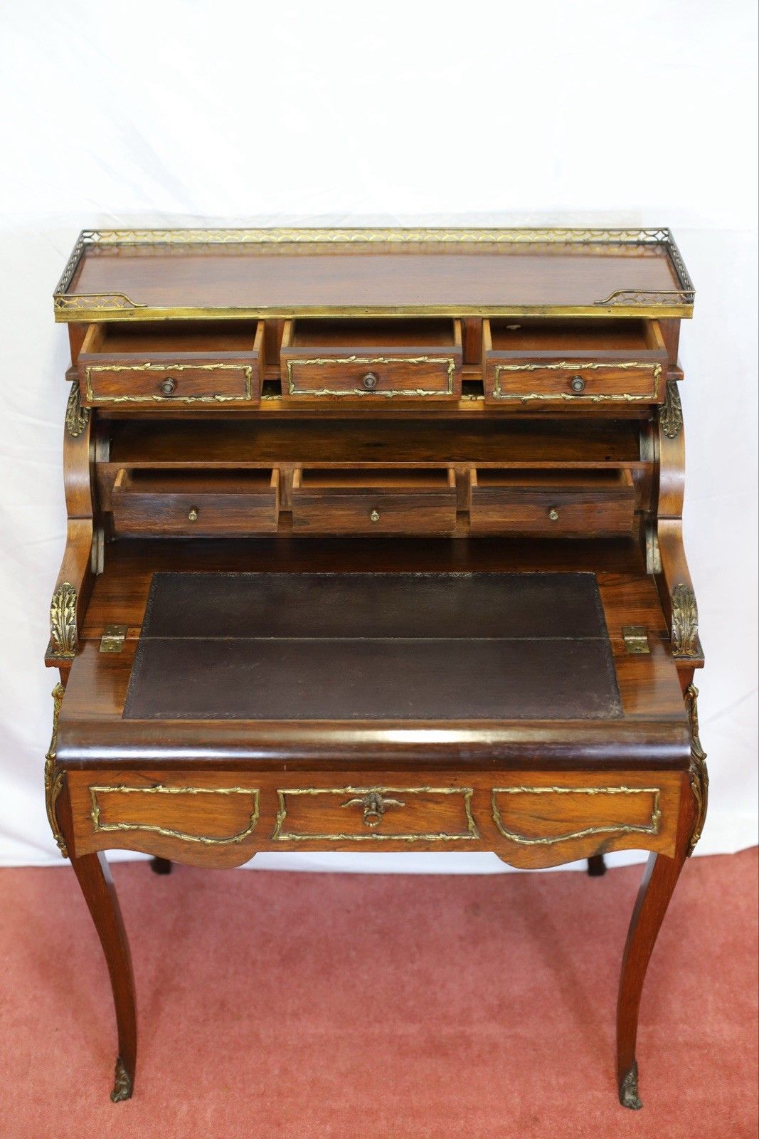 Fine French Rosewood And Gilt Metal Mounted Bureau Writing Desk photo buy