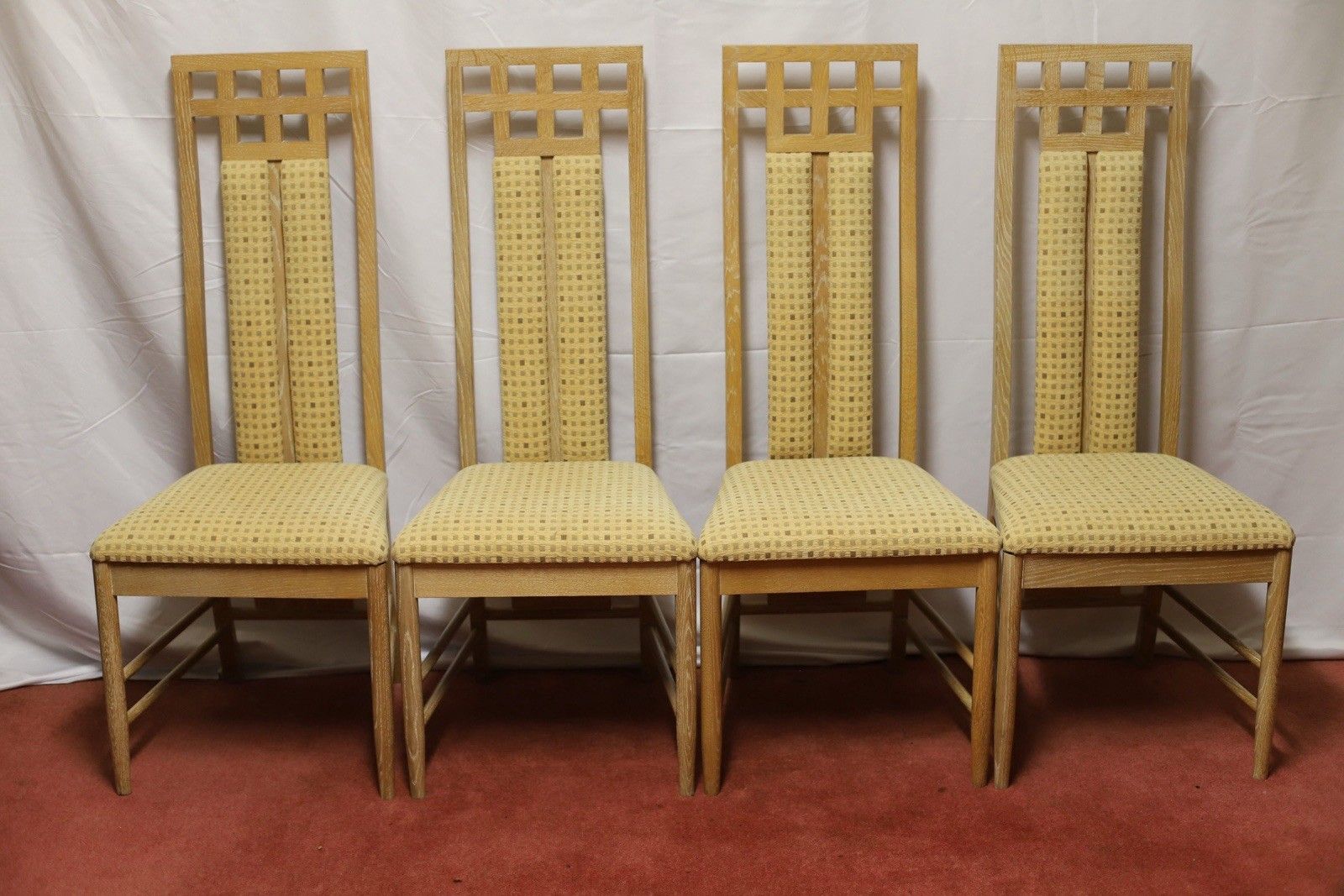 photo for sale Bevan Funnel Reprodux Arts&Crafts Limed Oak Extended Dining Table And Six Chairs