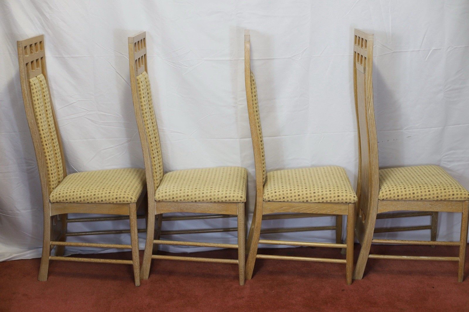 photo vintage Bevan Funnel Reprodux Arts&Crafts Limed Oak Extended Dining Table And Six Chairs