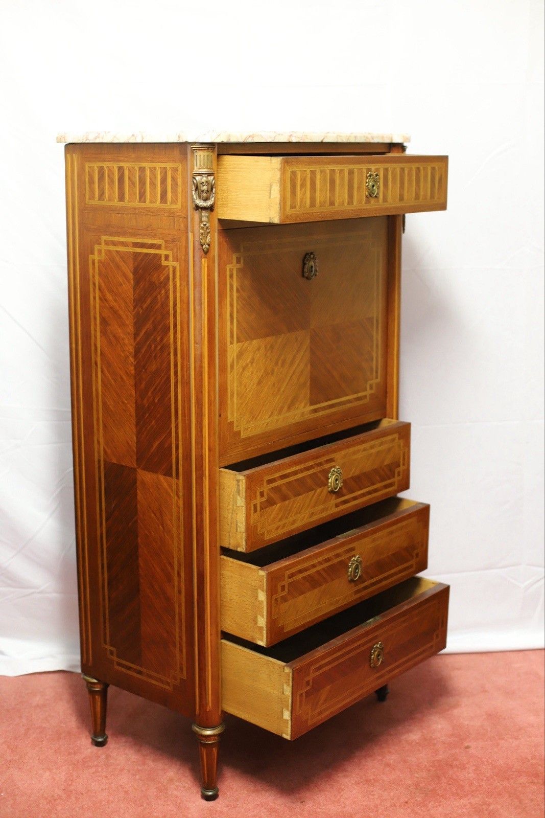 Lovely French Louis XVI Style Secretaire photo vintage