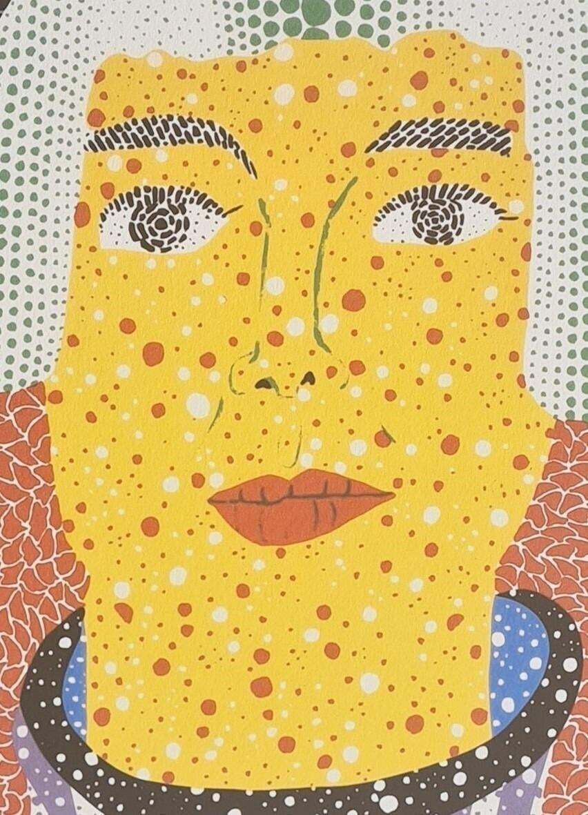 After Yayoi Kusama, Self Portrait, Lithograph, 1990s photo furniture