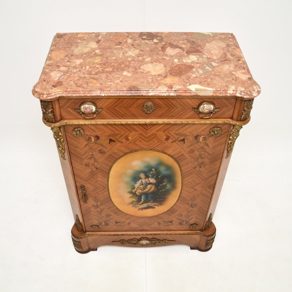Antique French Marble Top Cabinet photo for sale