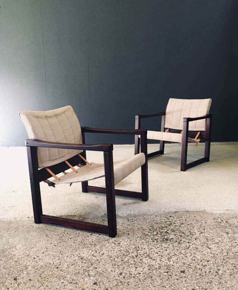"Diana" Safari Lounge Chair Set, Ontwerp Karin Mobring Voor Ikea, Jaren 1970 photo for sale