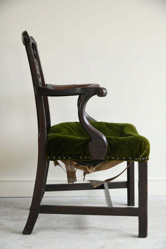 Antique Georgian Mahogany Armchair photo Furniture