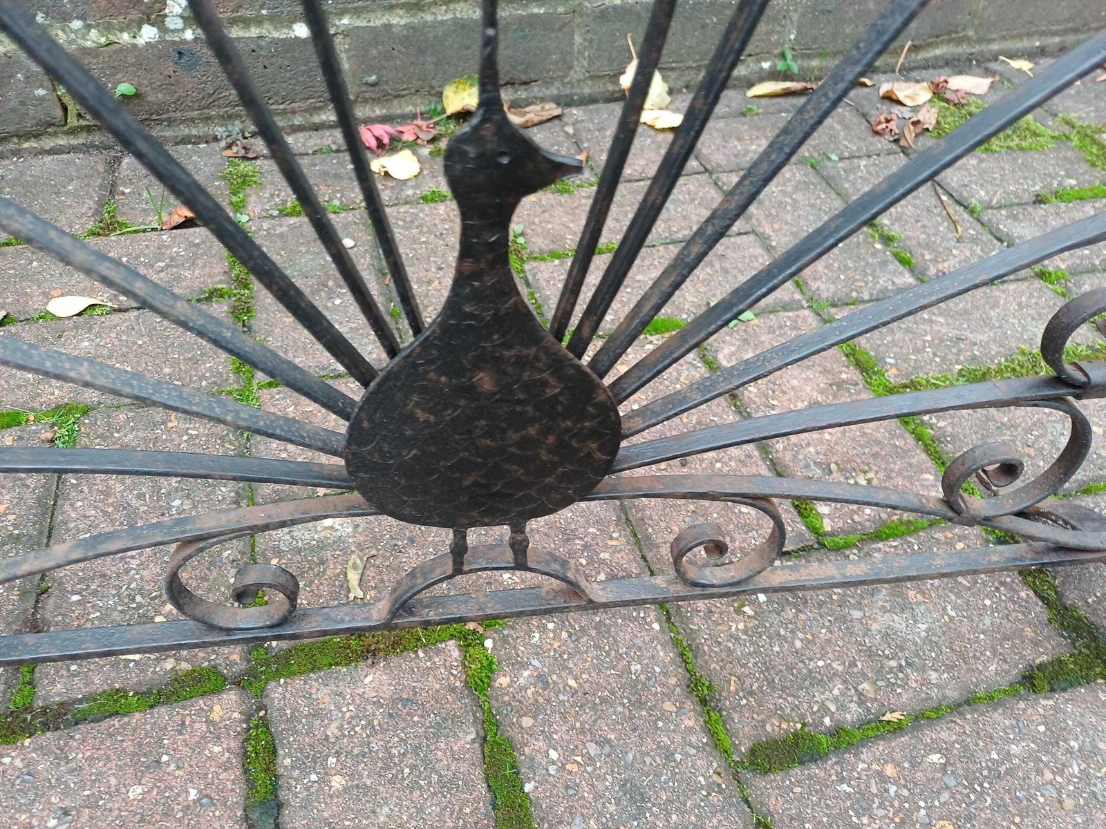 photo furniture Vintage Wrought Iron Peacock Fire Screen Antique Art Deco Style Fan Guard Ornate Ironwork Fireside Decor, Hearth Accessory Fireplace