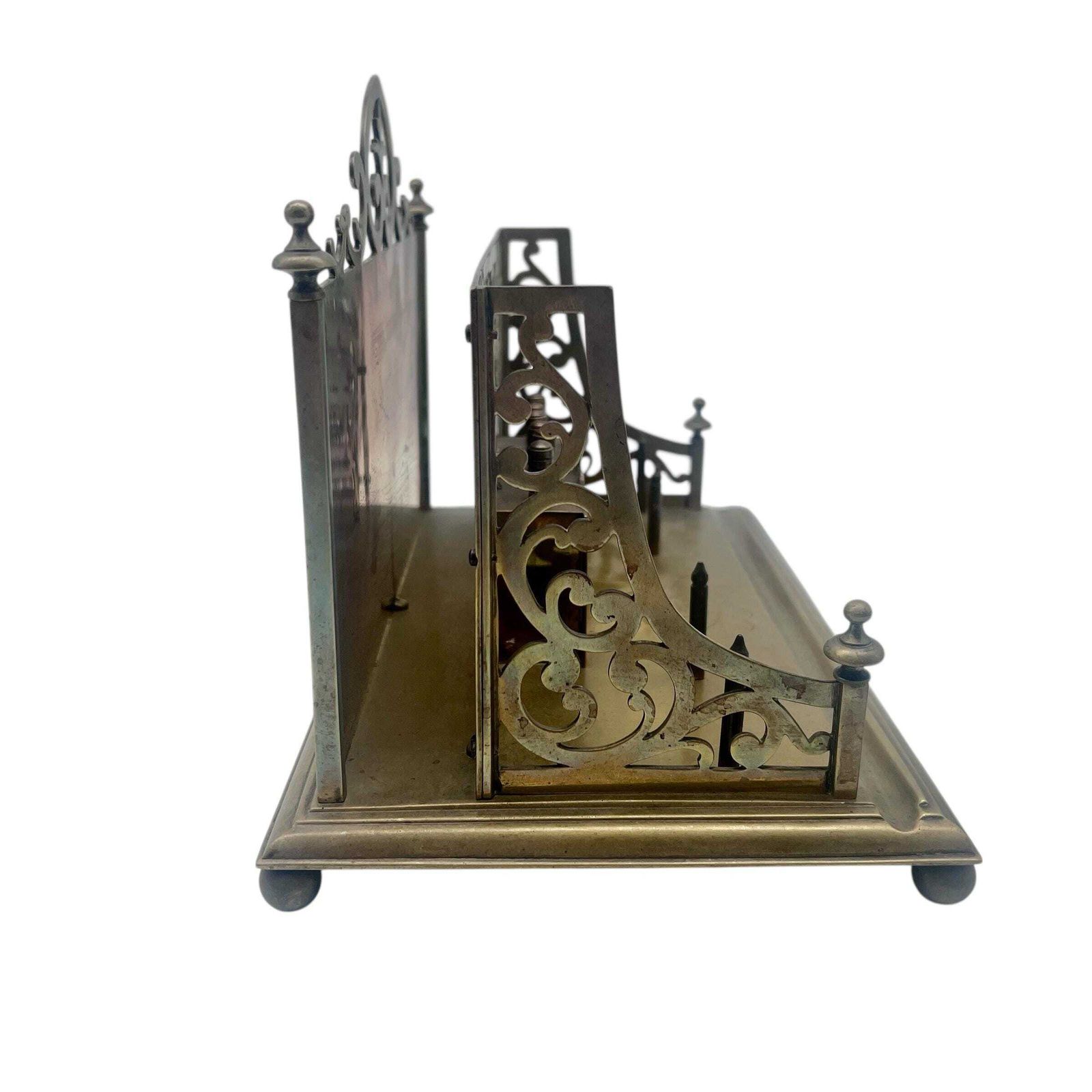 Antique Victorian Pierced Brass Letter Rack And Perpetual Calendar   Study Decor   Home Decor   Country House Decor photo 270.0
