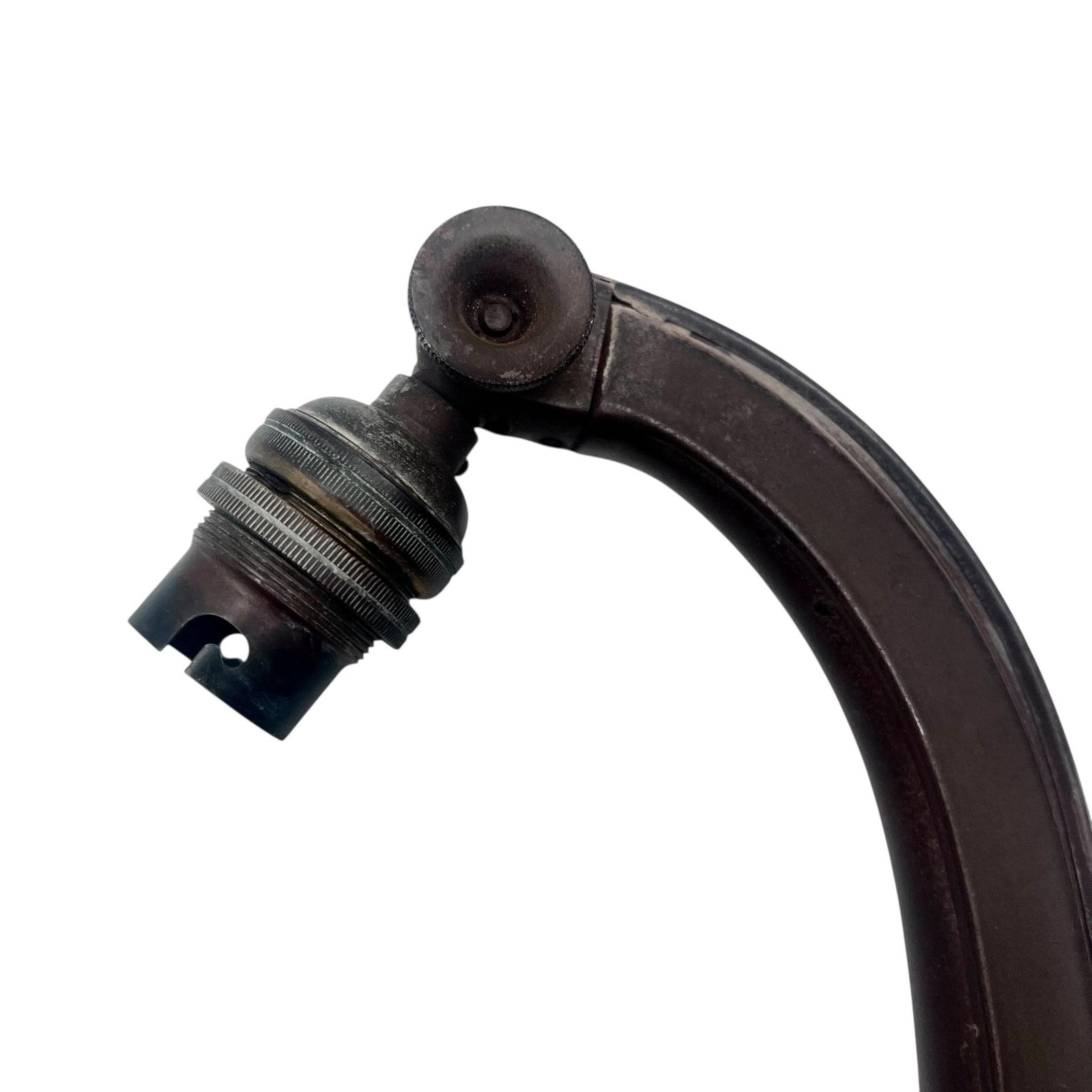 Vintage 1930's Wall Hanging Table Mounted Gooseneck Tin Lamp   Bakelite Switch   Study Decor   Home Decor photo for sale