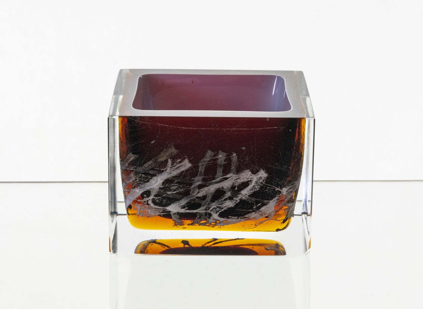 Small Vase With Fused Glass, Pavel Hlava, 1970s, Czechoslovakia photo Home Decor