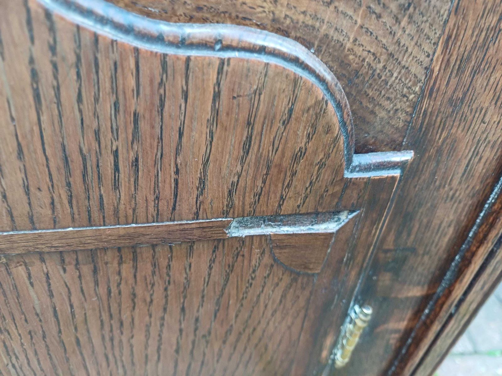 Massive Vintage Oak Wall Plate Rack With Side Cupboards Large Antique Kitchen Shelf, Solid Oak Hanging Dresser Top, 1800s photo Furniture