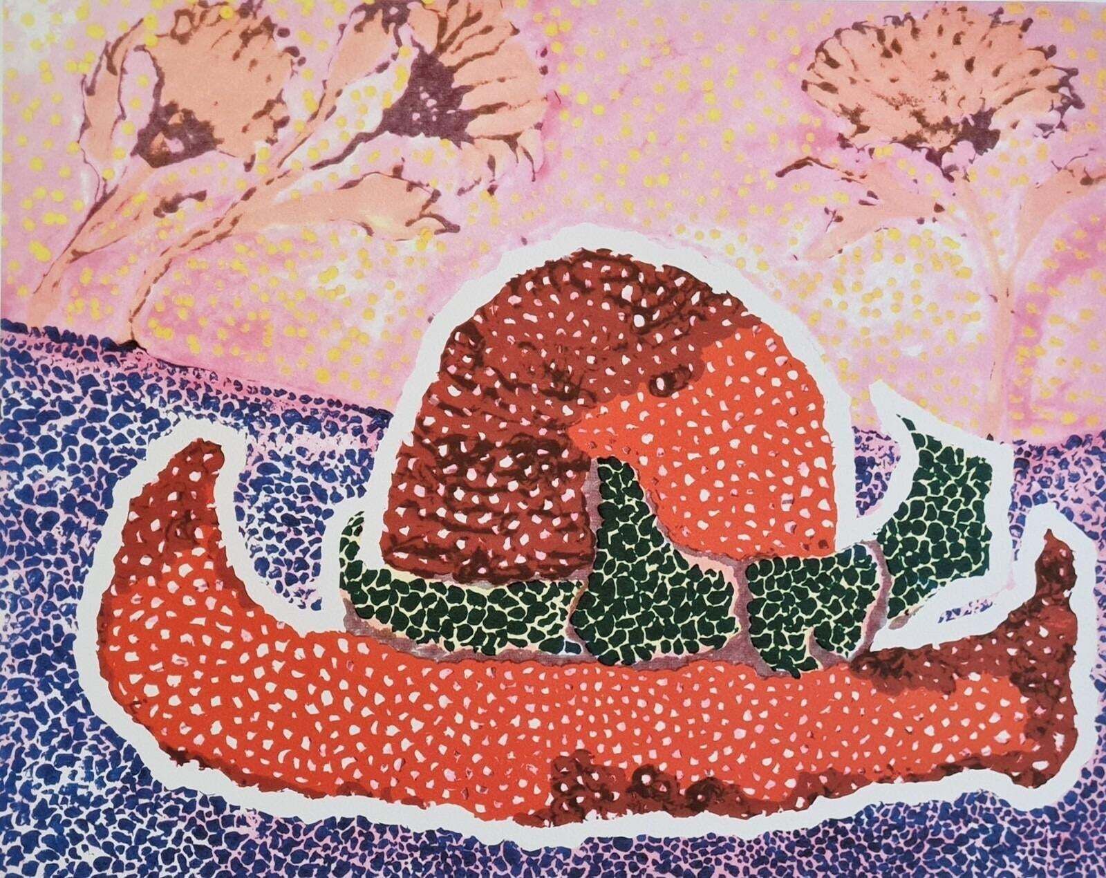 After Yayoi Kusama, Hat Leff.., Lithograph, 1990s photo 485.0