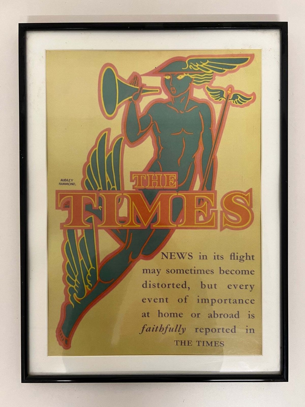 A Set Of 5 X Glazed Framed Prints From "The Times Newspaper" By Aubrey Hammond photo furniture