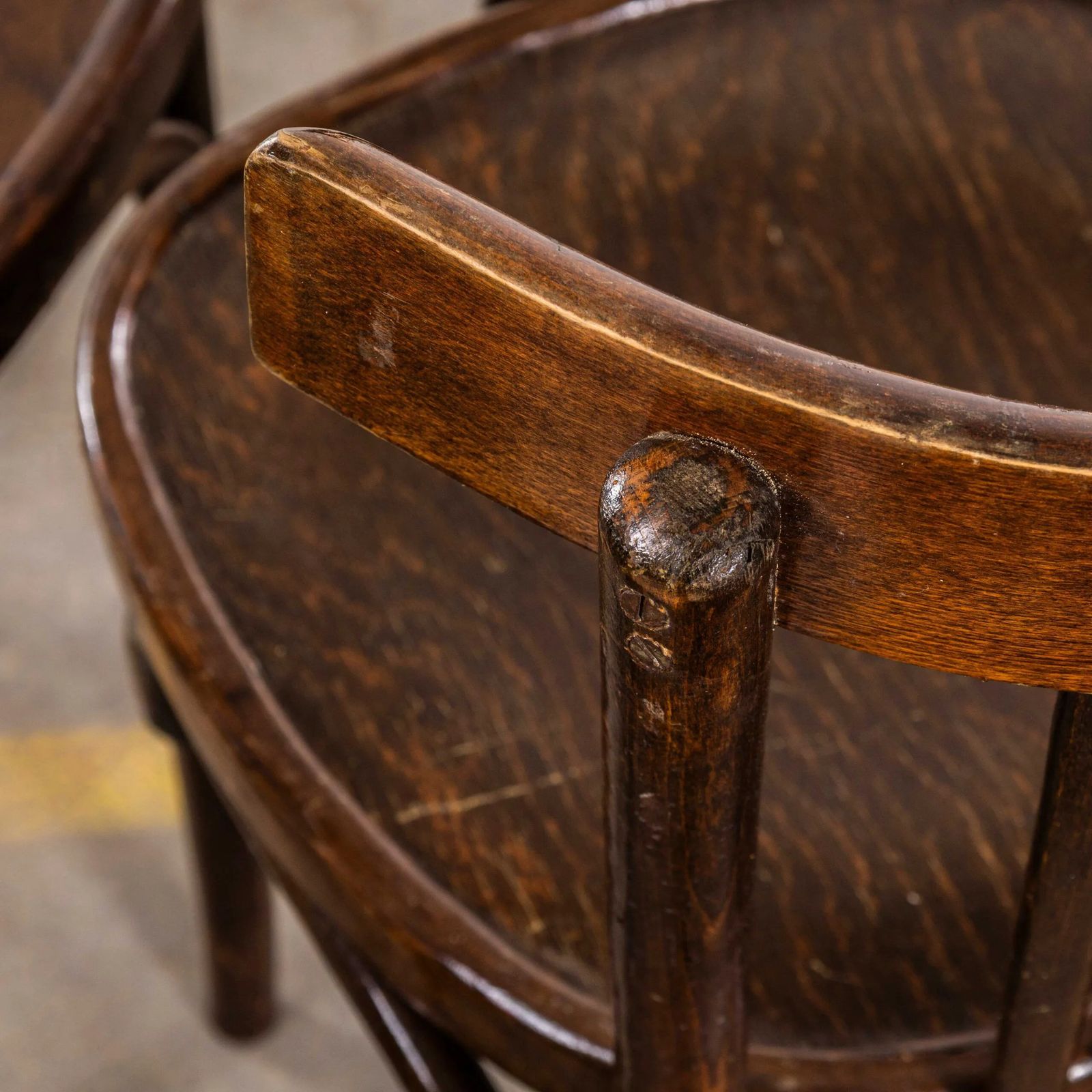 1940’s Tall Back Class Bistro Bentwood Dining Chairs – Set Of Six photo vinterior