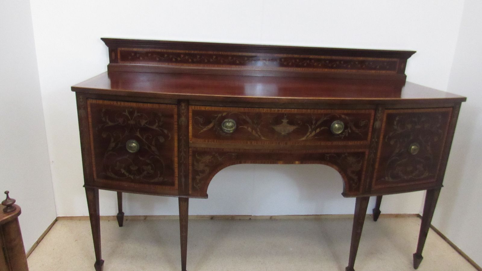 Superb Marquetry Inlaid Mahogany Sideboard photo furniture
