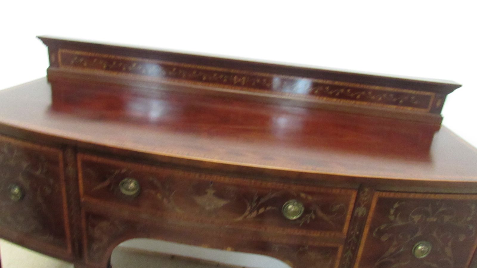 Superb Marquetry Inlaid Mahogany Sideboard photo vinterior