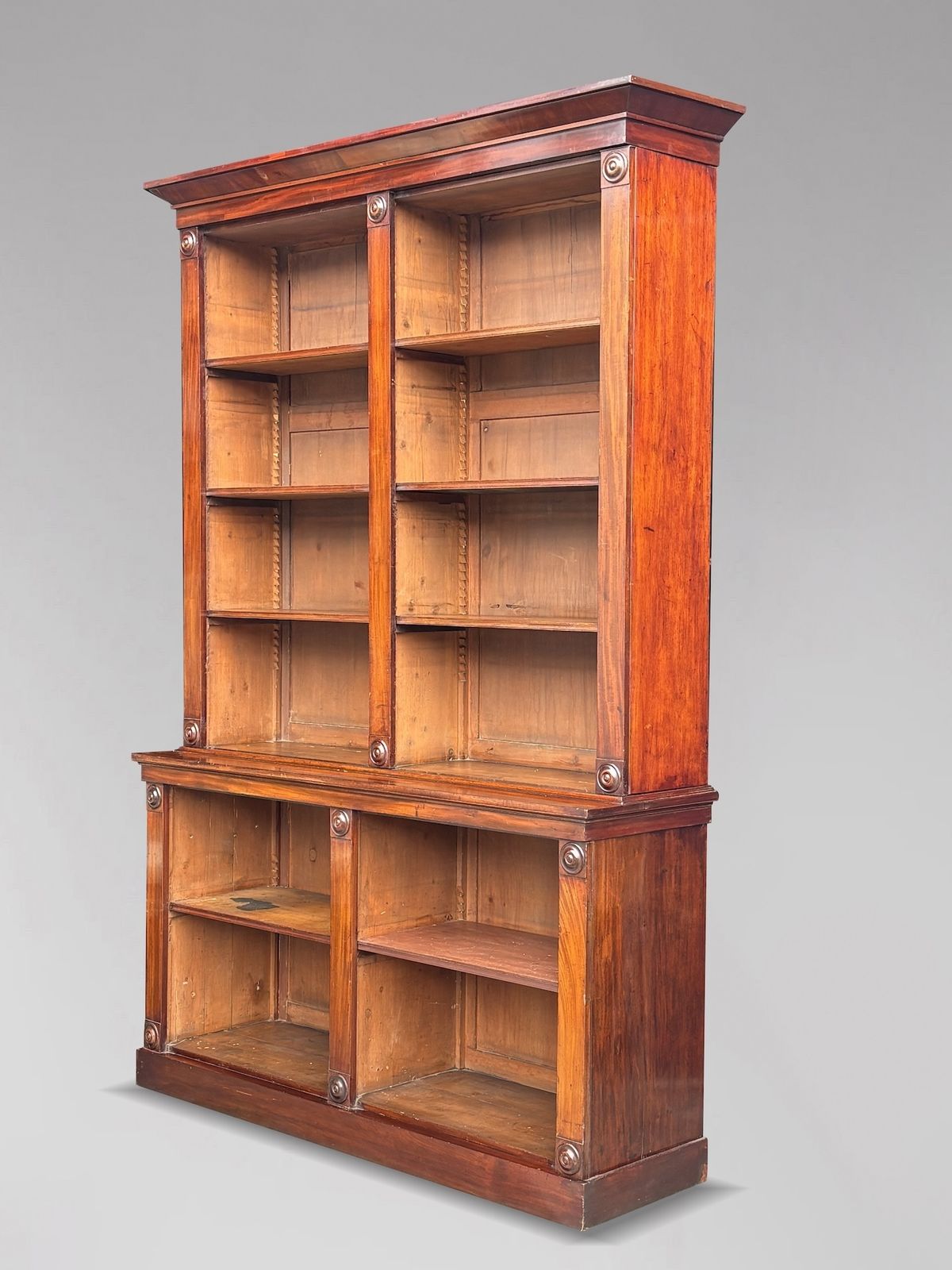 Early 19th Century William IV Period Mahogany Open Library Bookcase photo Furniture