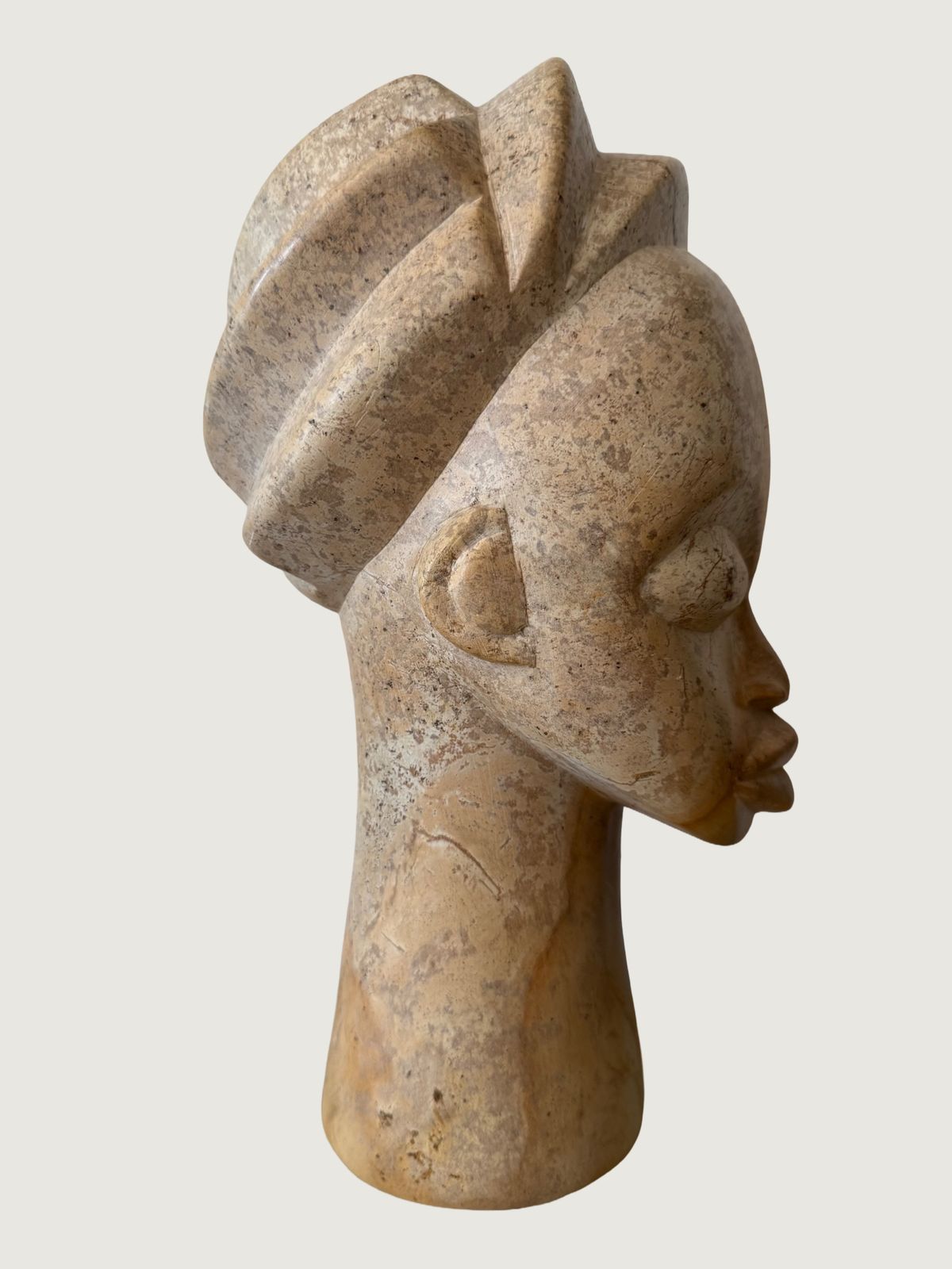 Tete Haute   Rare Gabonese Mbigou Stone Sculpture From 1970s photo for sale