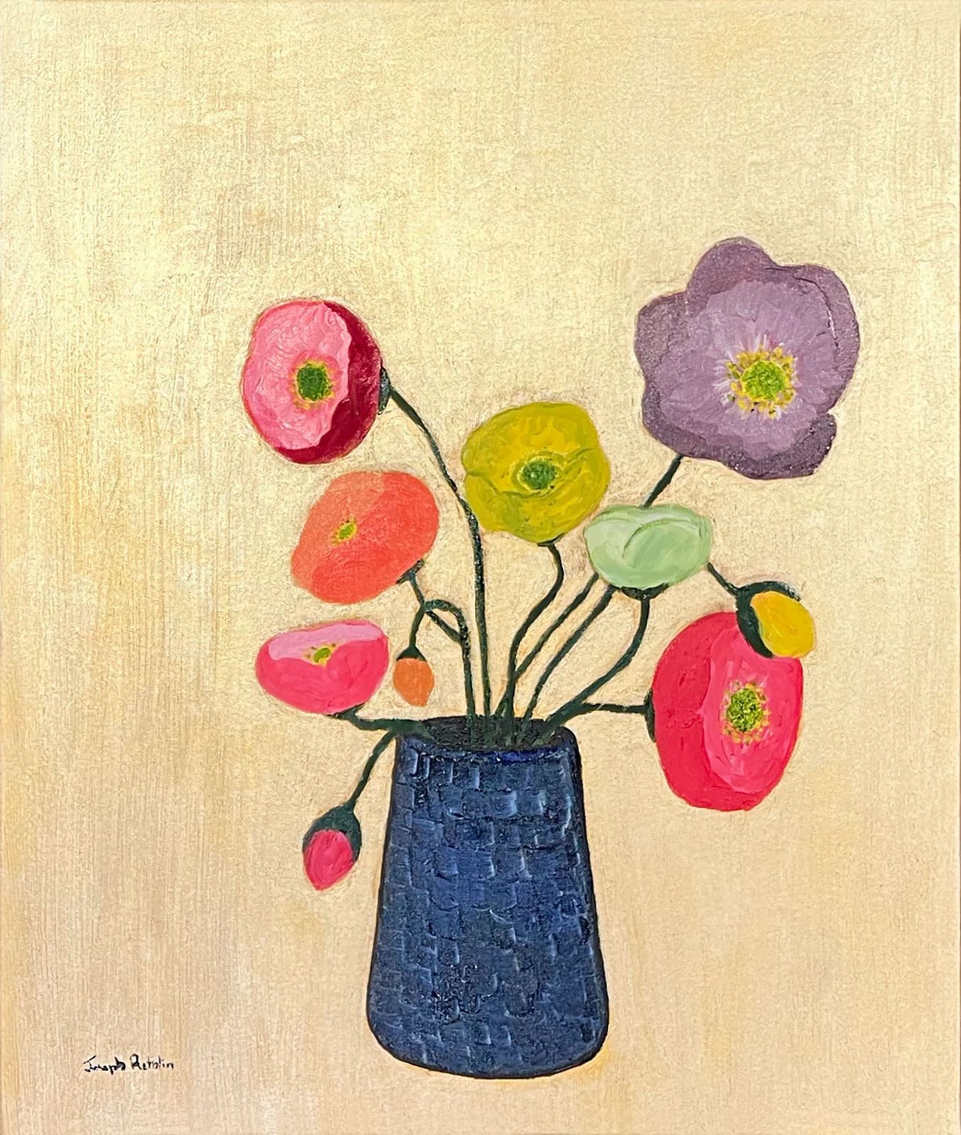 "Poppies On Gold" Door Joseph Rethlin photo furniture