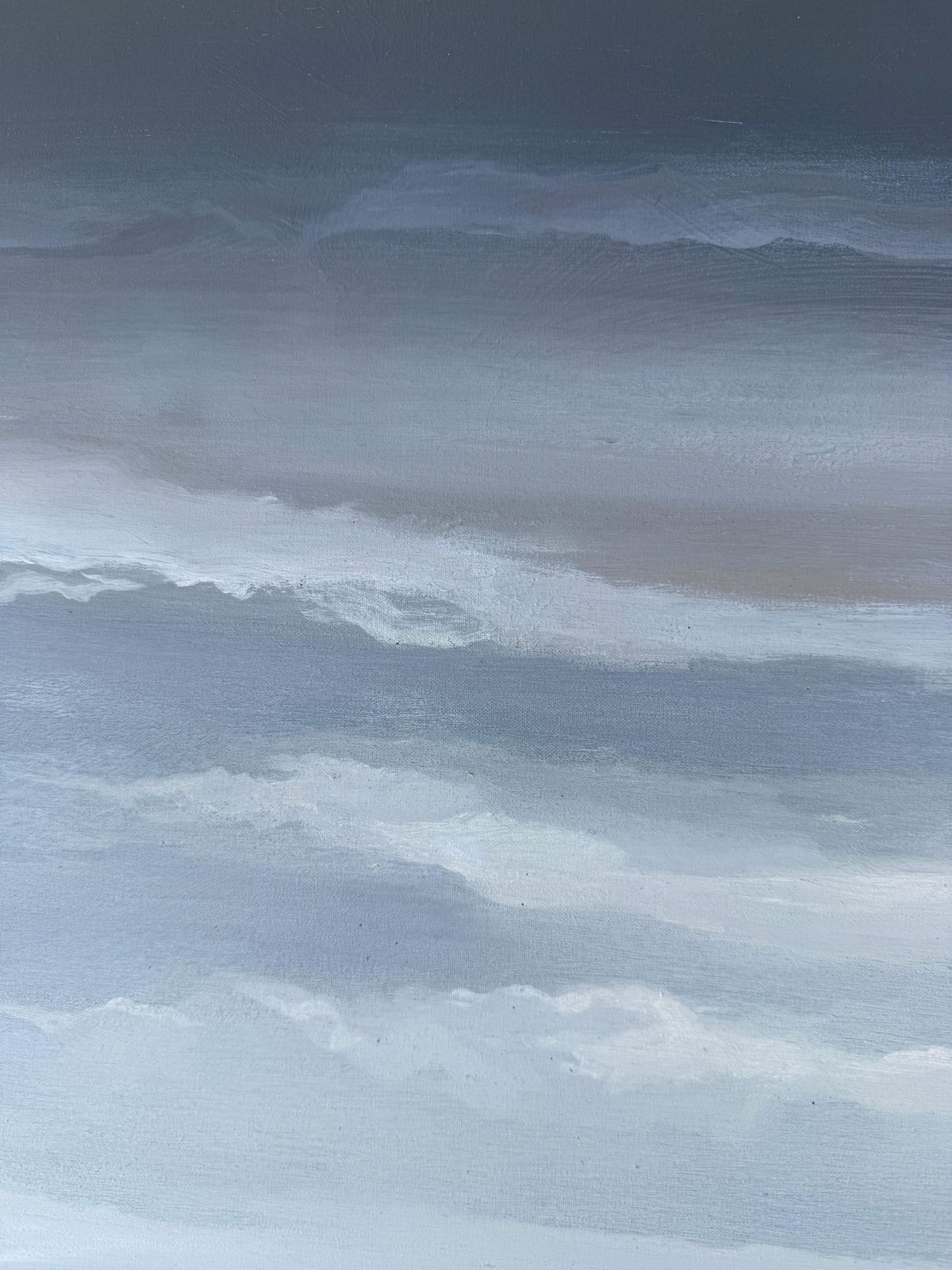 Jose Alvarez Niebla Stairway To The Frontal Sky Oil On Canvas Abstract Painting photo for sale