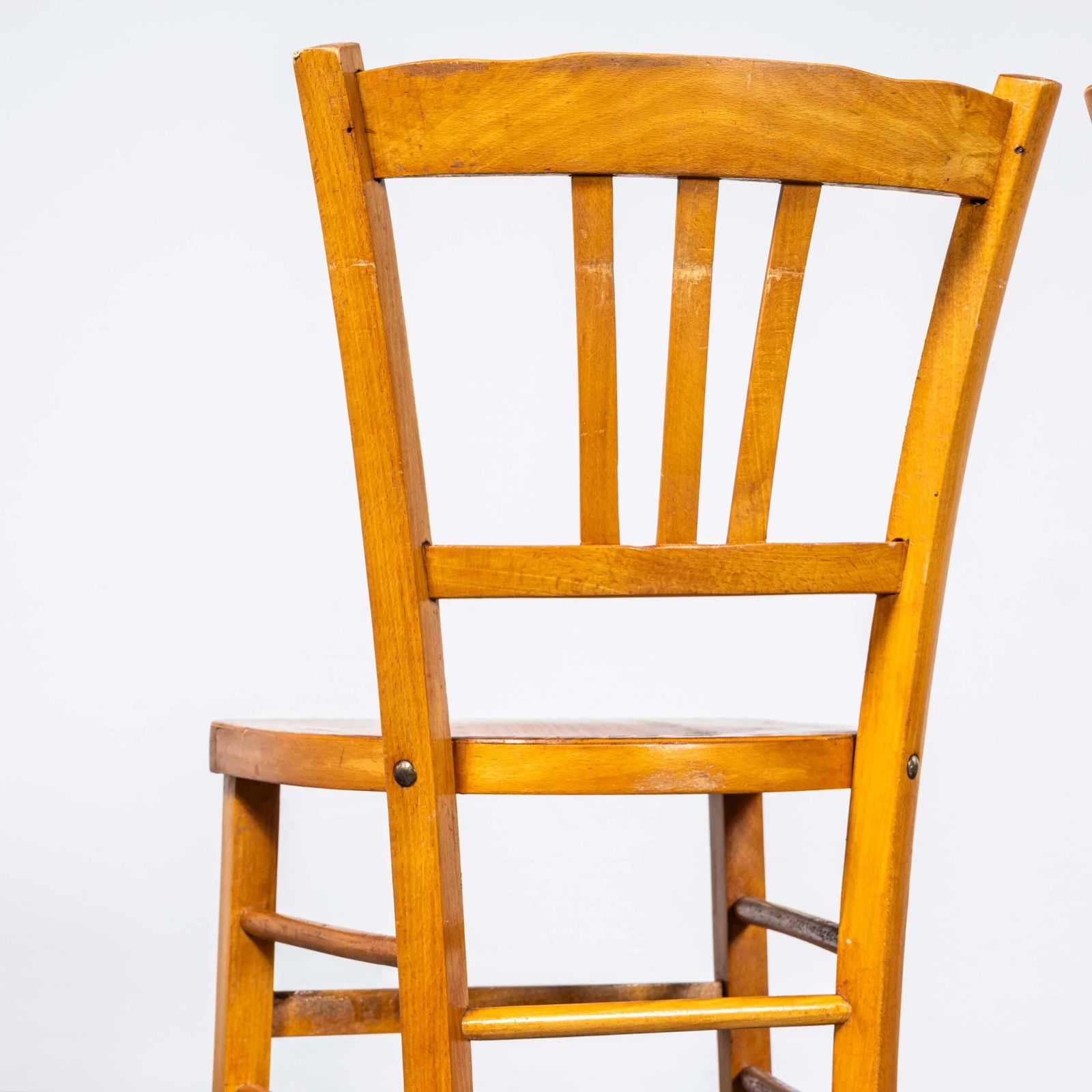 1950’s Original Luterma Slat Back Farmhouse Dining Chairs – Pair photo Furniture