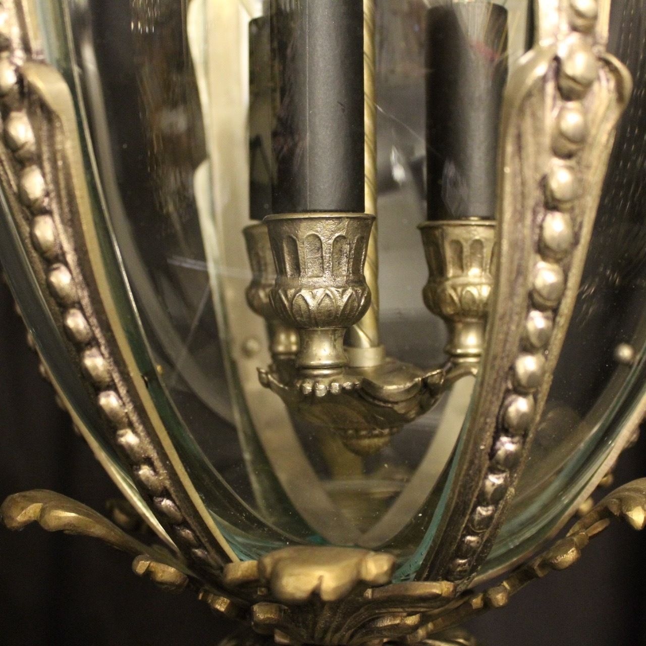 French Pair Of Silver Gilded Bronze Lanterns photo 5950.0