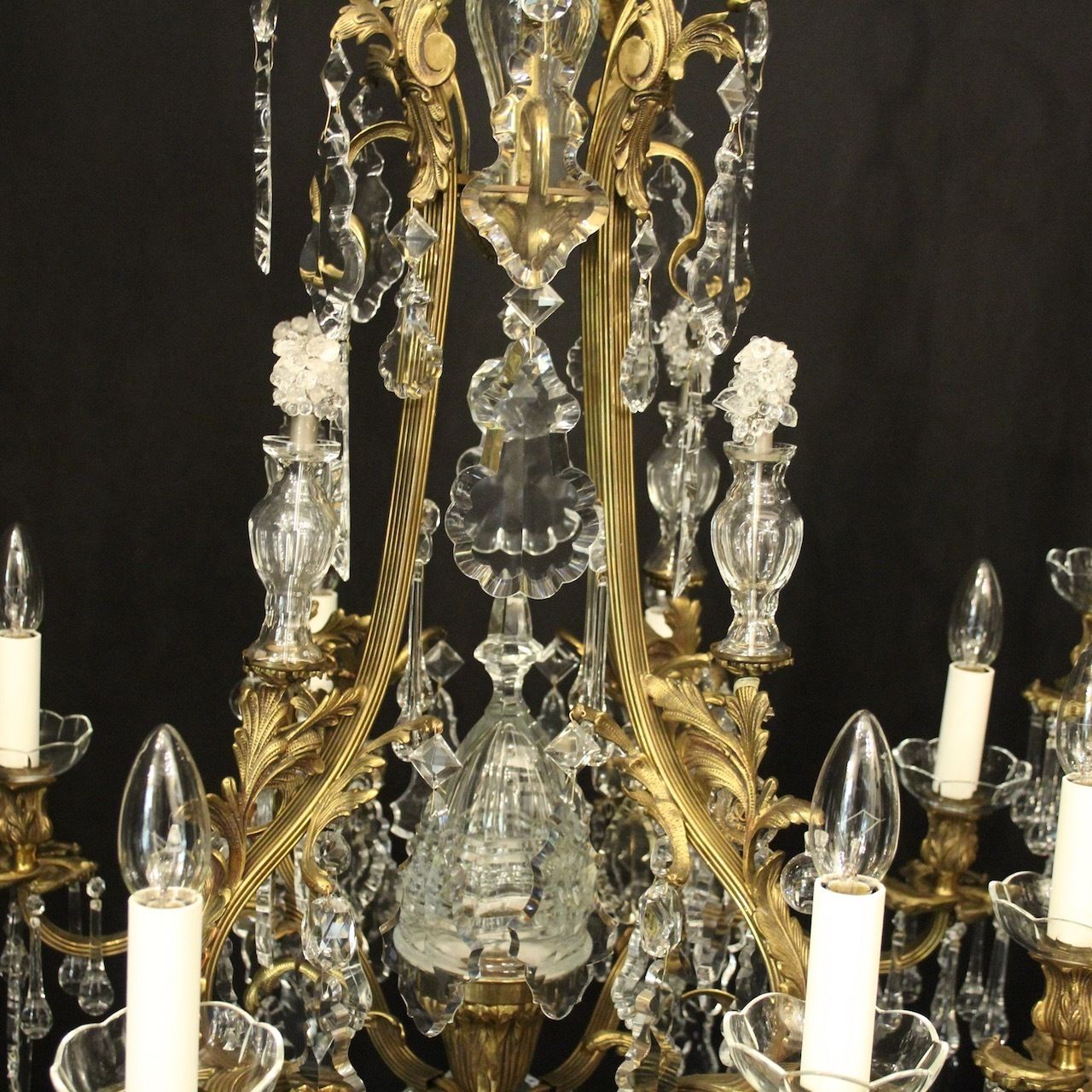 French Pair Of Gilded Bronze Antique Chandeliers photo buy