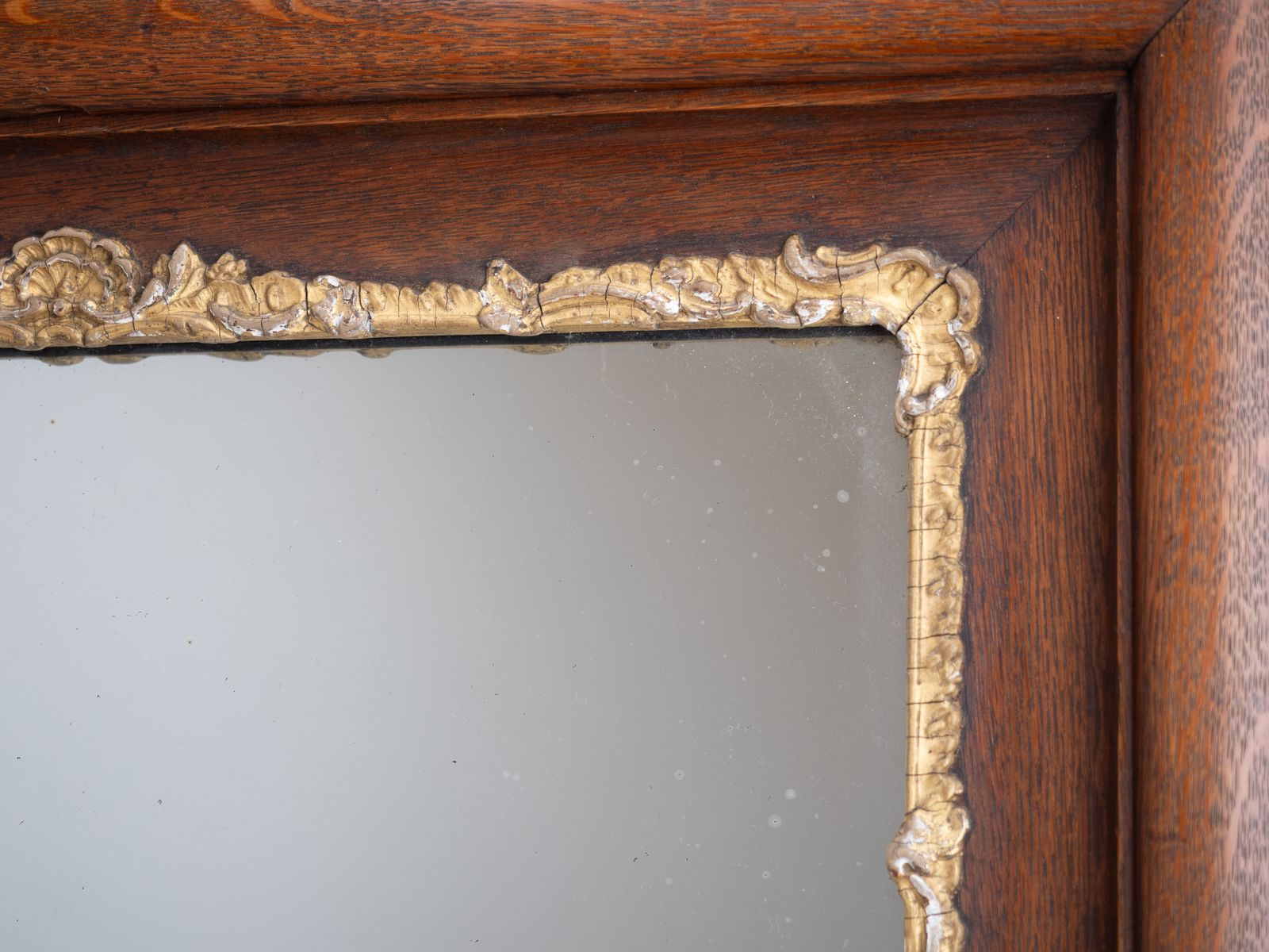photo furniture French Rococo Revival Oak And Gilt Gesso Wall Mirror, Circa 1870–1890, Late 19th Century Louis XV Revival