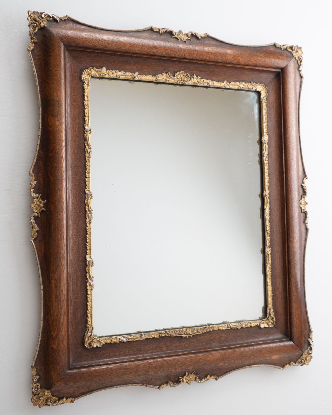 Home Decor French Rococo Revival Oak And Gilt Gesso Wall Mirror, Circa 1870–1890, Late 19th Century Louis XV Revival photo