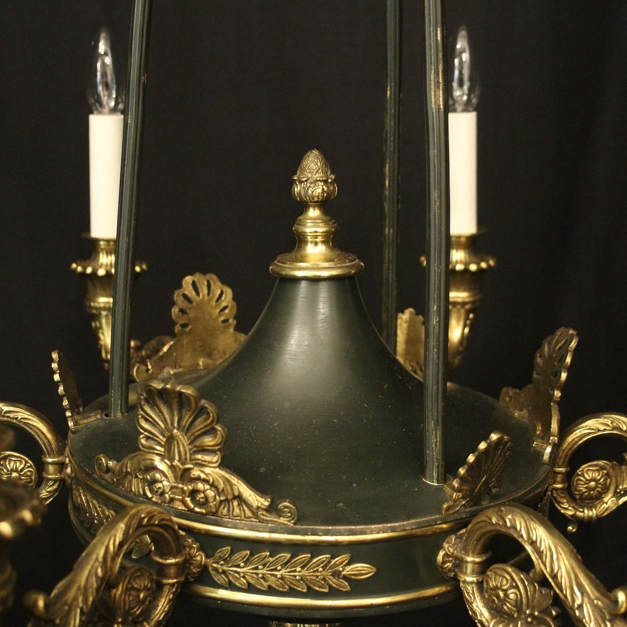 French 19th Century Gilded Bronze Empire 6 Light Chandelier photo buy