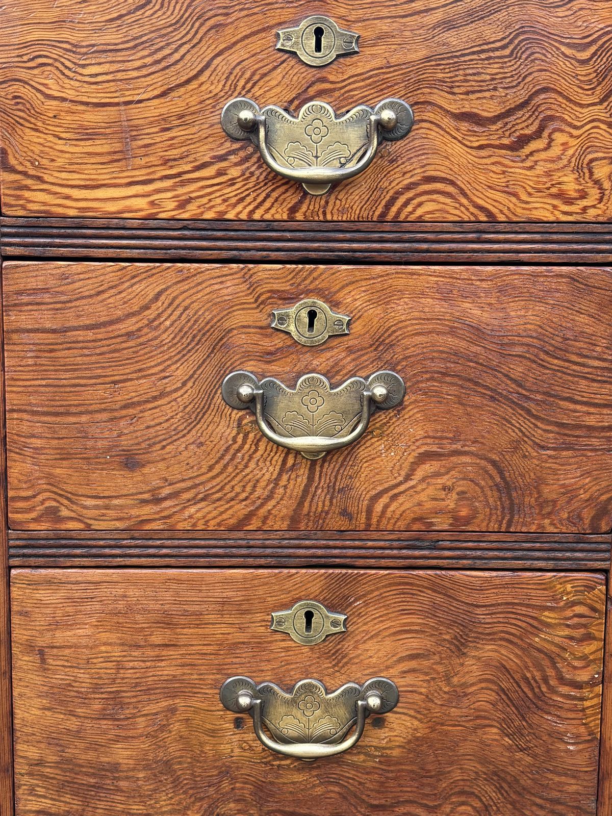 photo furniture Stunning Patina 19th Century Pitch Pine Partners Desk