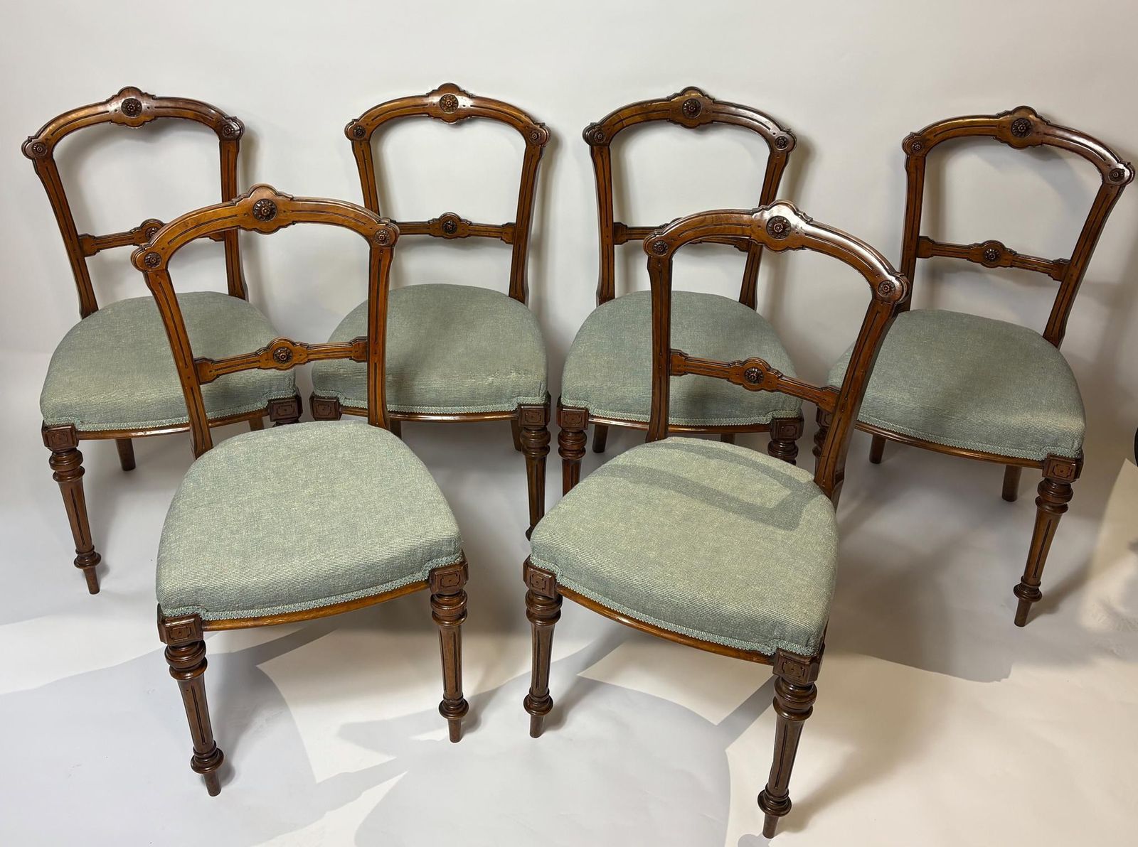 Set Of Six Late Victorian Gothic Revival Salon Chairs, C.1880 photo furniture