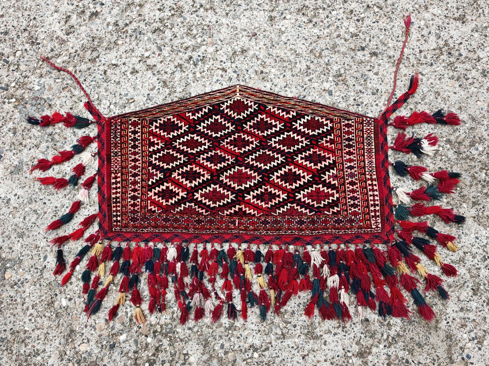Antique Turkmen Yomud Asmalyk For Decoration Of Bride's Camel, 19th Century photo furniture
