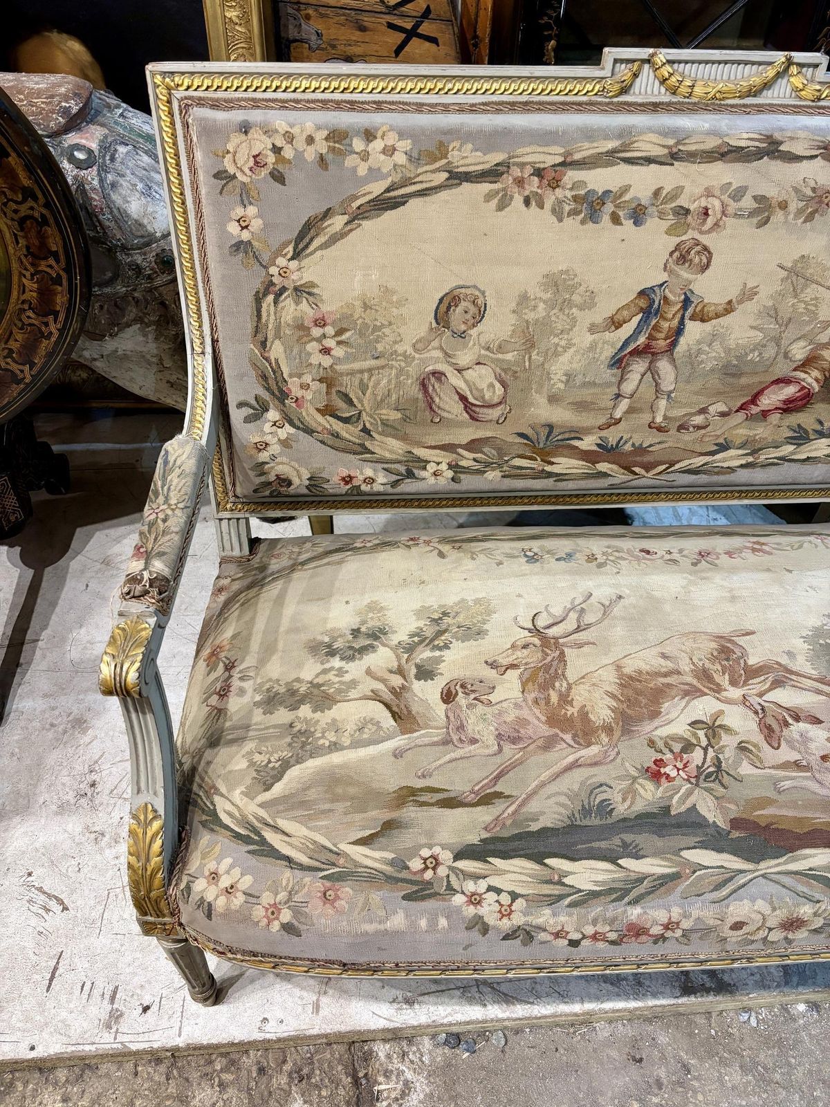 19th Century French Settee, 1800s photo vinterior
